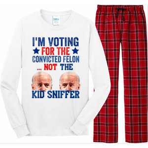 Funny IM Voting For The Convicted Felon Not Sniffer Long Sleeve Pajama Set