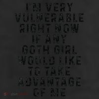 Funny IM Very Vulnerable Right Now If Any Goth 7 Panel Mesh Trucker Snapback Hat