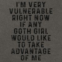 Funny IM Very Vulnerable Right Now If Any Goth Cotton Canvas Backpack