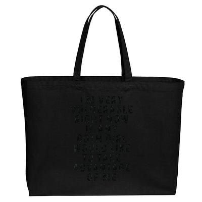 Funny IM Very Vulnerable Right Now If Any Goth Cotton Canvas Jumbo Tote