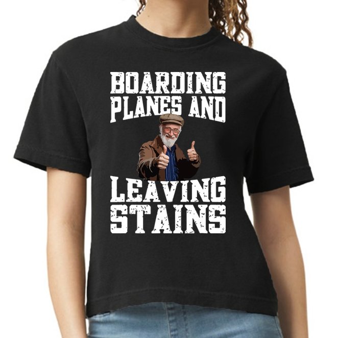 Funny Inappropriate Vacation Design Embarrassing Airport Comfort Colors Boxy T-Shirt