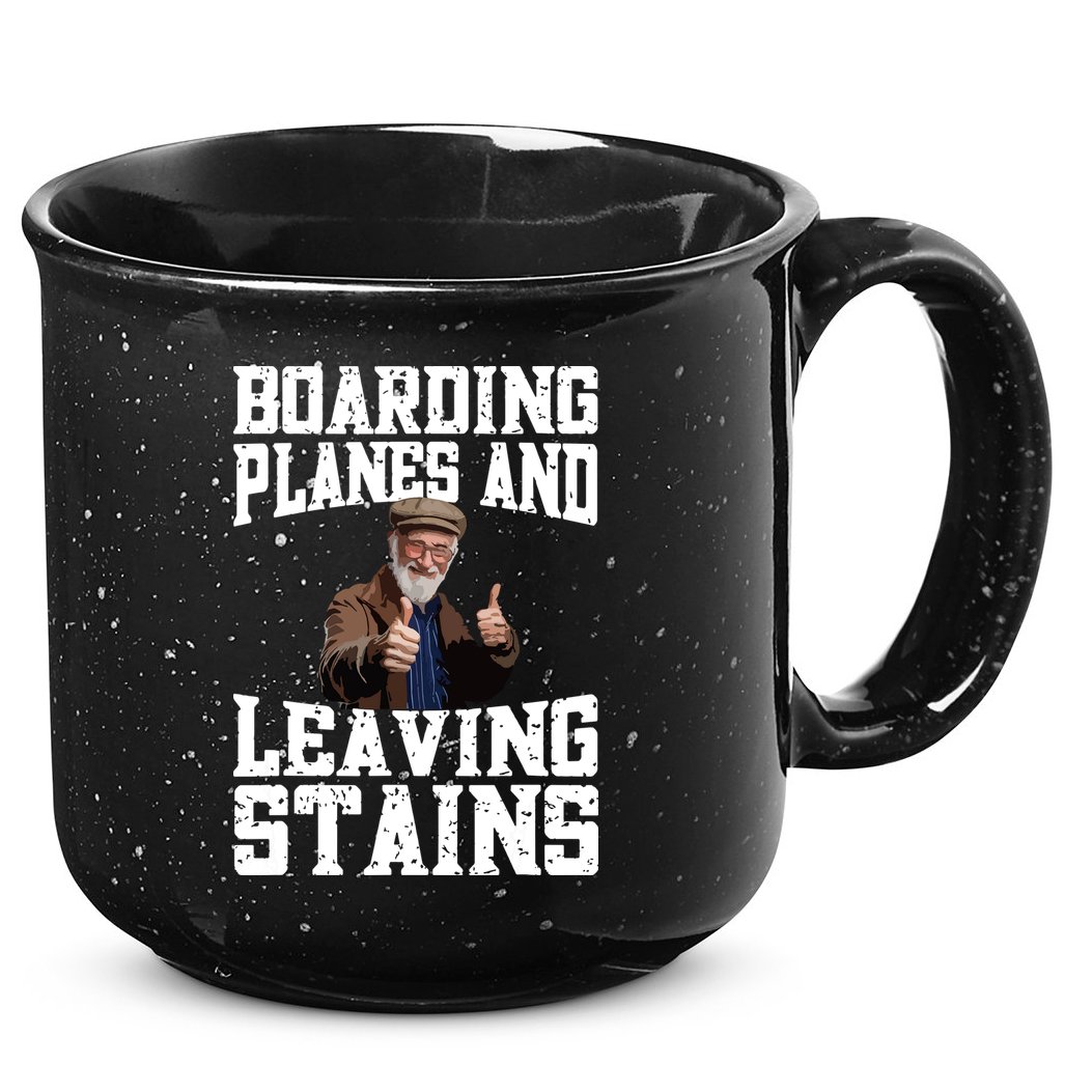 Funny Inappropriate Vacation Design Embarrassing Airport 15oz Campfire Ceramic Mug