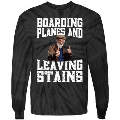 Funny Inappropriate Vacation Design Embarrassing Airport Tie-Dye Long Sleeve Shirt