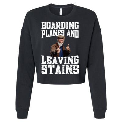 Funny Inappropriate Vacation Design Embarrassing Airport Cropped Pullover Crew