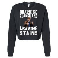 Funny Inappropriate Vacation Design Embarrassing Airport Cropped Pullover Crew