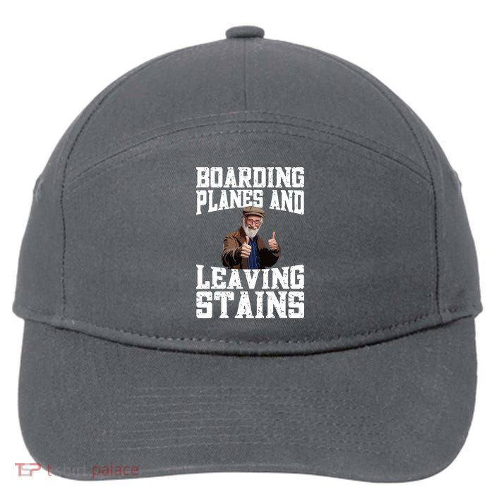 Funny Inappropriate Vacation Design Embarrassing Airport 7-Panel Snapback Hat