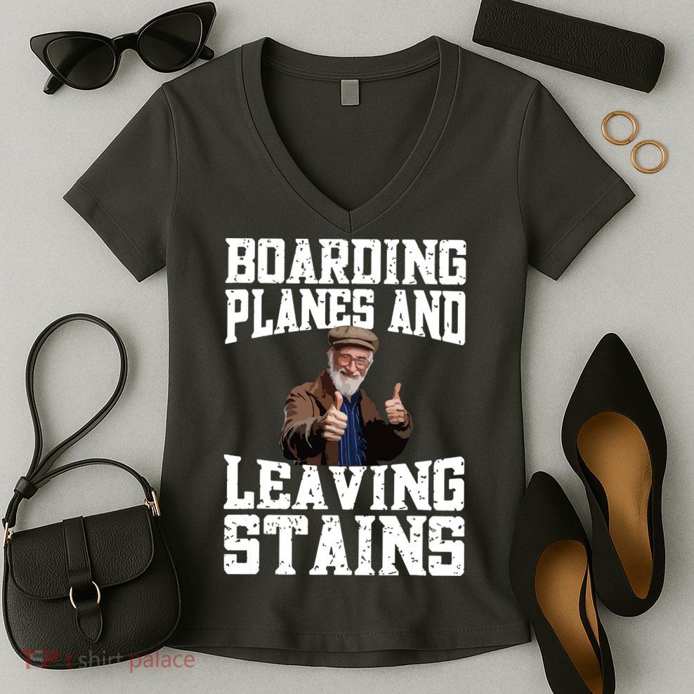 Funny Inappropriate Vacation Design Embarrassing Airport Women's V-Neck T-Shirt