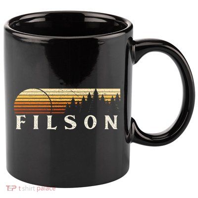 Filson Il Vintage Evergreen Sunset Eighties Retro 11oz C Handle Ceramic Mug