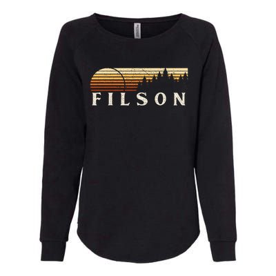 Filson Il Vintage Evergreen Sunset Eighties Retro Womens California Wash Sweatshirt