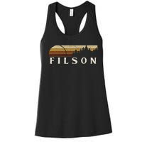 Filson Il Vintage Evergreen Sunset Eighties Retro Women's Racerback Tank