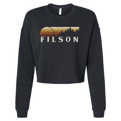 Filson Il Vintage Evergreen Sunset Eighties Retro Cropped Pullover Crew