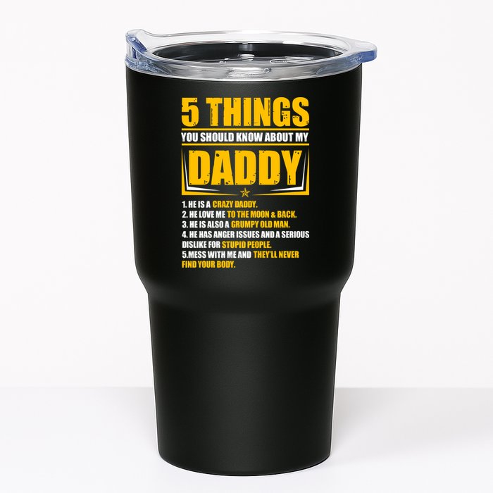 Five Things You Should Know About My Daddy Father's Day Tumbler