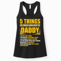 Five Things You Should Know About My Daddy Father's Day Womens Tank Top