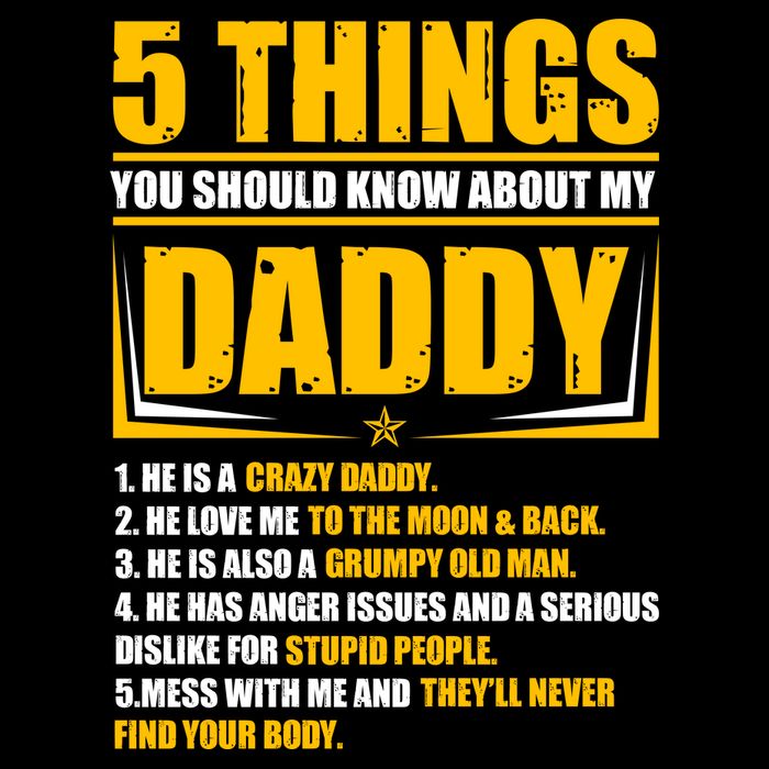 Five Things You Should Know About My Daddy Father's Day Baby Bodysuit