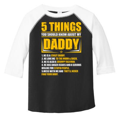 Five Things You Should Know About My Daddy Father's Day Toddler Fine Jersey T-Shirt