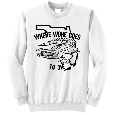 Florida Is Where Woke Goes To Die Crocodile Alligator Sweatshirt