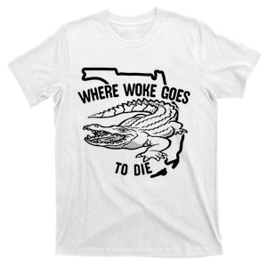 Florida Is Where Woke Goes To Die Crocodile Alligator T-Shirt