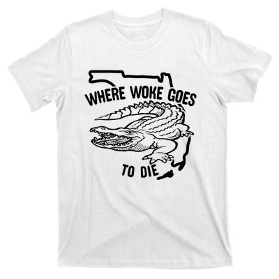 Florida Is Where Woke Goes To Die Crocodile Alligator T-Shirt