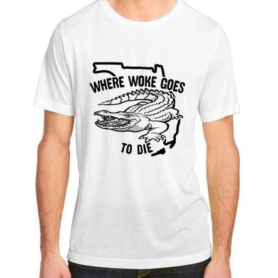 Florida Is Where Woke Goes To Die Crocodile Alligator Adult ChromaSoft Performance T-Shirt