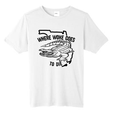 Florida Is Where Woke Goes To Die Crocodile Alligator Tall Fusion ChromaSoft Performance T-Shirt