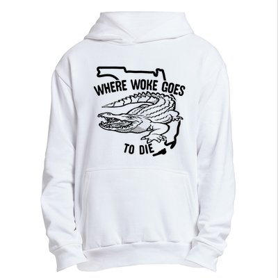 Florida Is Where Woke Goes To Die Crocodile Alligator Urban Pullover Hoodie