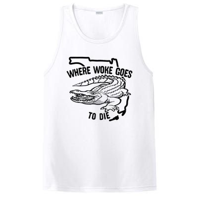 Florida Is Where Woke Goes To Die Crocodile Alligator PosiCharge Competitor Tank