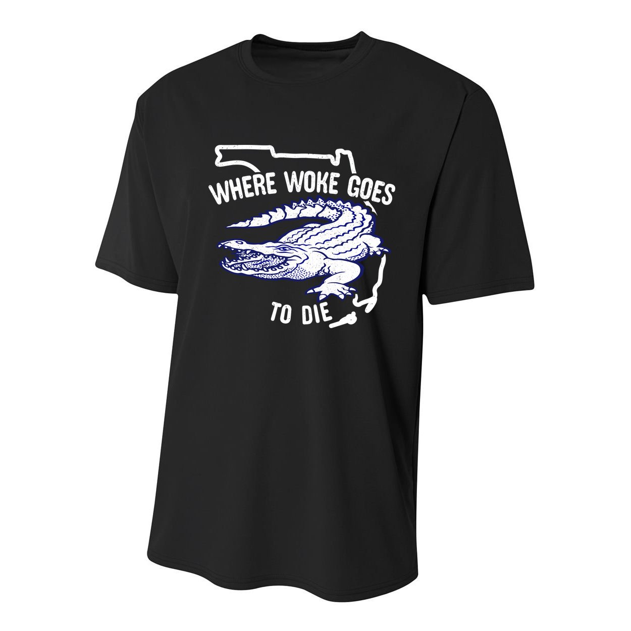 Florida Is Where Woke Goes To Die DeSantis Florida Funny Youth Performance Sprint T-Shirt