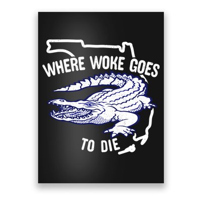 Florida Is Where Woke Goes To Die DeSantis Florida Funny Poster