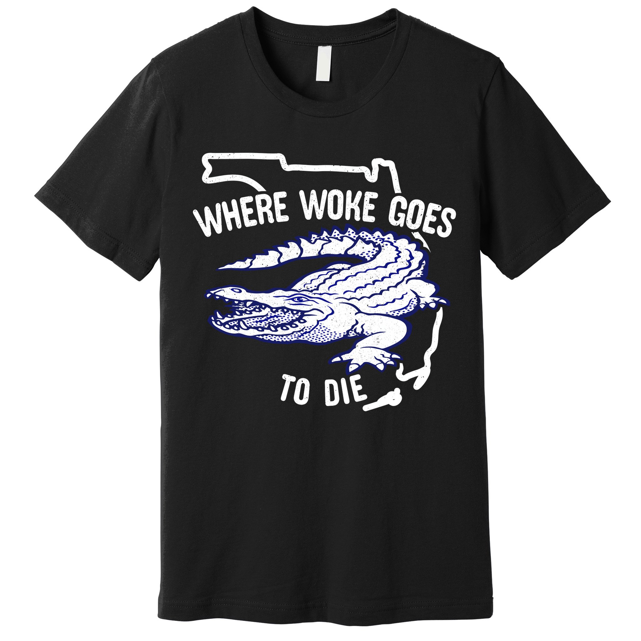 Florida Is Where Woke Goes To Die DeSantis Florida Funny Premium T-Shirt