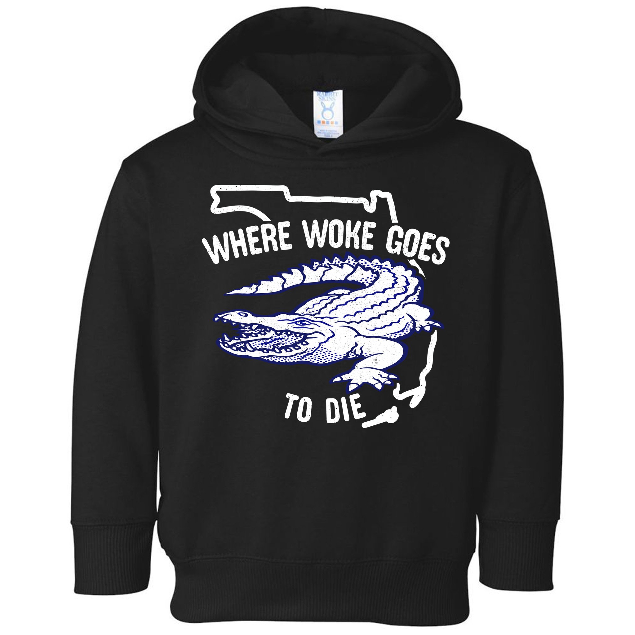 Florida Is Where Woke Goes To Die DeSantis Florida Funny Toddler Hoodie