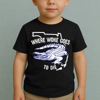 Florida Is Where Woke Goes To Die DeSantis Florida Funny Toddler T-Shirt