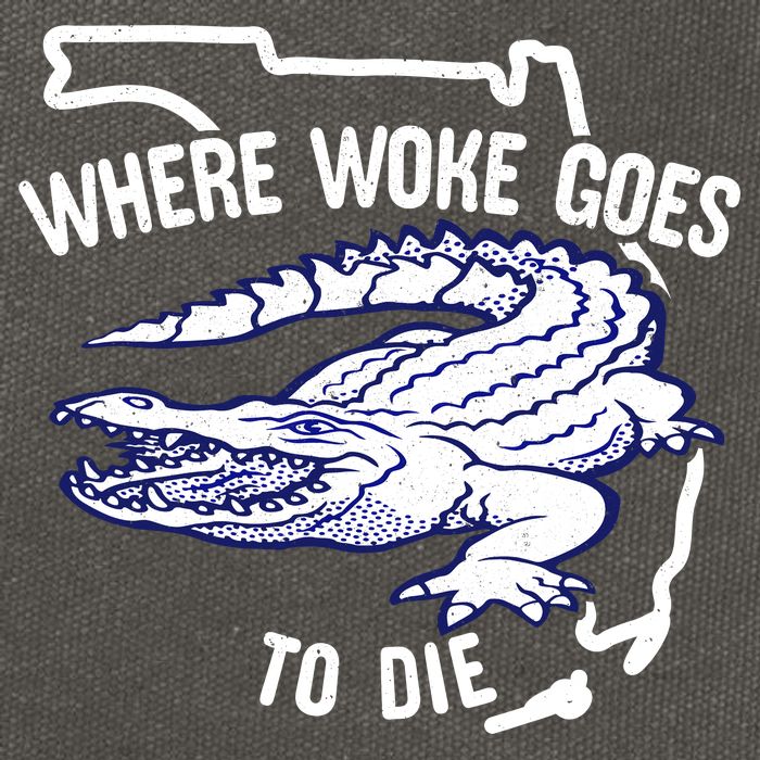 Florida Is Where Woke Goes To Die DeSantis Florida Funny Cotton Canvas Backpack