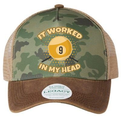 Funny It Worked At My Head Bad Shot 9 Ball Billiards Meaningful Gift Legacy Tie Dye Trucker Hat