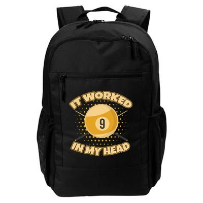 Funny It Worked At My Head Bad Shot 9 Ball Billiards Meaningful Gift Backpack