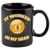 Funny It Worked At My Head Bad Shot 9 Ball Billiards Meaningful Gift 11oz C Handle Ceramic Mug