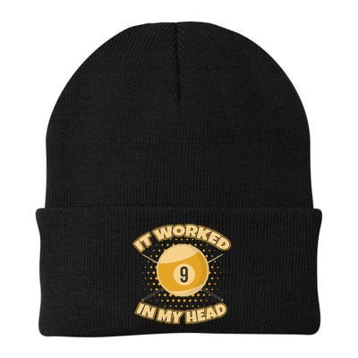 Funny It Worked At My Head Bad Shot 9 Ball Billiards Meaningful Gift Beanie