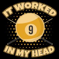 Funny It Worked At My Head Bad Shot 9 Ball Billiards Meaningful Gift Cropped Pullover Crew