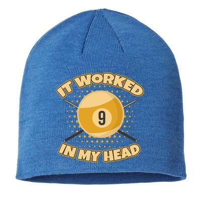 Funny It Worked At My Head Bad Shot 9 Ball Billiards Meaningful Gift Sustainable Beanie