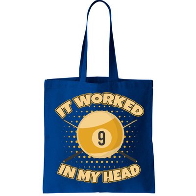 Funny It Worked At My Head Bad Shot 9 Ball Billiards Meaningful Gift Bag