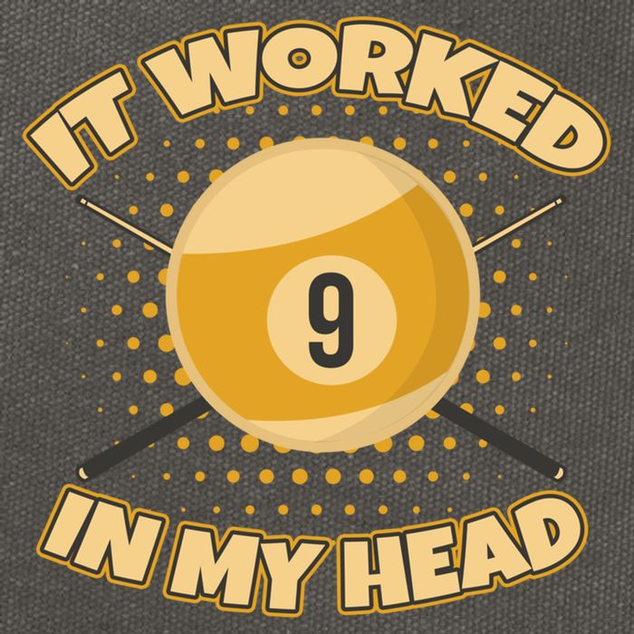 Funny It Worked At My Head Bad Shot 9 Ball Billiards Meaningful Gift Cotton Canvas Backpack