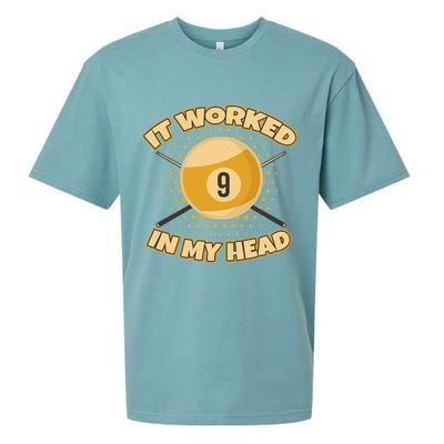 Funny It Worked At My Head Bad Shot 9 Ball Billiards Meaningful Gift Sueded Cloud Jersey T-Shirt