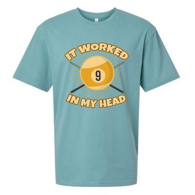 Funny It Worked At My Head Bad Shot 9 Ball Billiards Meaningful Gift Sueded Cloud Jersey T-Shirt