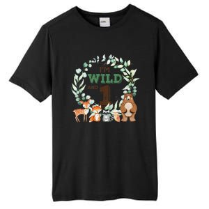 Funny Im Wild And One Zoo Theme Birthday Safari Jungle Animals Tall Fusion ChromaSoft Performance T-Shirt