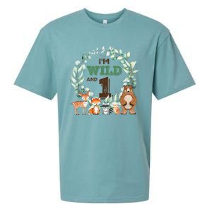 Funny Im Wild And One Zoo Theme Birthday Safari Jungle Animals Sueded Cloud Jersey T-Shirt