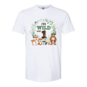 Funny Im Wild And One Zoo Theme Birthday Safari Jungle Animals Softstyle CVC T-Shirt