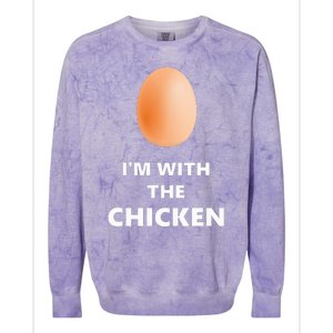 Fun IM With The Chicken Egg Halloween Costume Colorblast Crewneck Sweatshirt