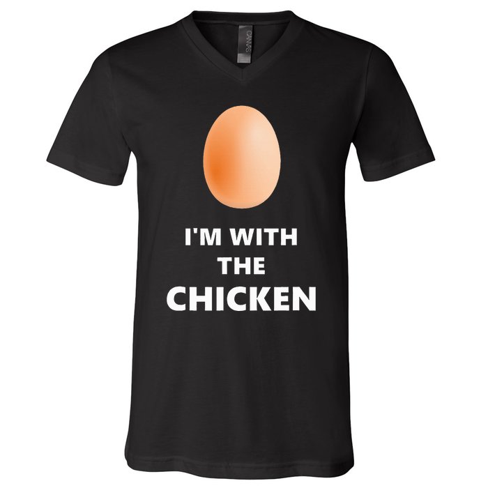 Fun IM With The Chicken Egg Halloween Costume V-Neck T-Shirt