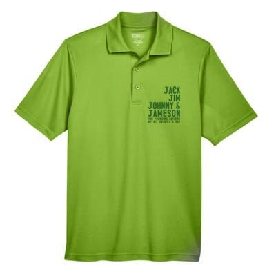 Funny Irisk Whiskey St Patricks Day Men's Origin Performance Piqué Polo