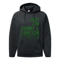 Funny Irisk Whiskey St Patricks Day Performance Fleece Hoodie