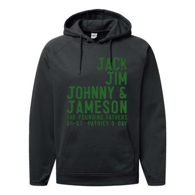 Funny Irisk Whiskey St Patricks Day Performance Fleece Hoodie